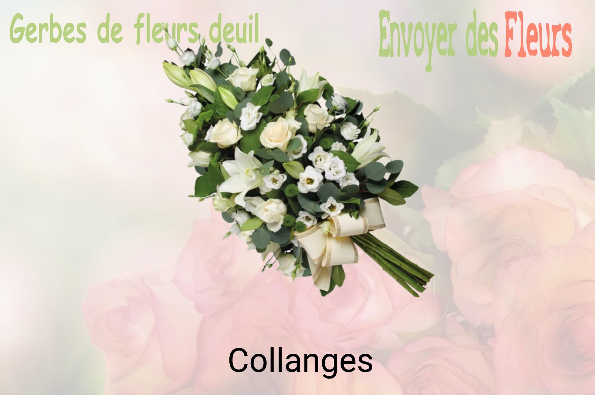 Gerbe de fleurs de deuil livrée à Collanges